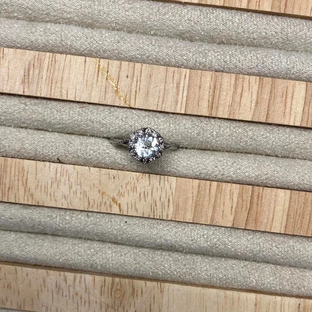 CLEAR QUARTZ CRYSTAL ADJUSTABLE RING